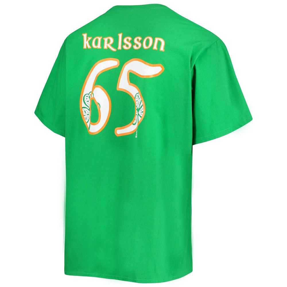 Men's Fanatics Erik Karlsson Kelly Green San Jose Sharks St. Patrick's Day Name & Number T-Shirt