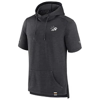 Sweat à capuche authentique Pro Fanatics Heather Charcoal des Sharks de San Jose pour homme