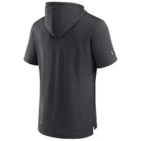 Sweat à capuche authentique Pro Fanatics Heather Charcoal des Sharks de San Jose pour homme