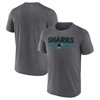 T-shirt de performance Prodigy des Sharks San Jose au charbon chiné marque Fanatics pour hommes