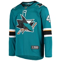 Men's Fanatics Joel Ward Teal San Jose Sharks Breakaway Home Player Jersey