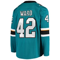 Men's Fanatics Joel Ward Teal San Jose Sharks Breakaway Home Player Jersey