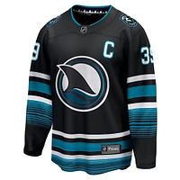 Fanatics Logan Couture pour hommes, noir, maillot de joueur alternatif Premier Breakaway des Sharks San Jose