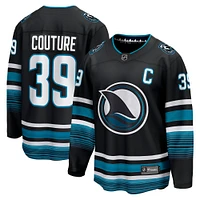 Fanatics Logan Couture pour hommes, noir, maillot de joueur alternatif Premier Breakaway des Sharks San Jose