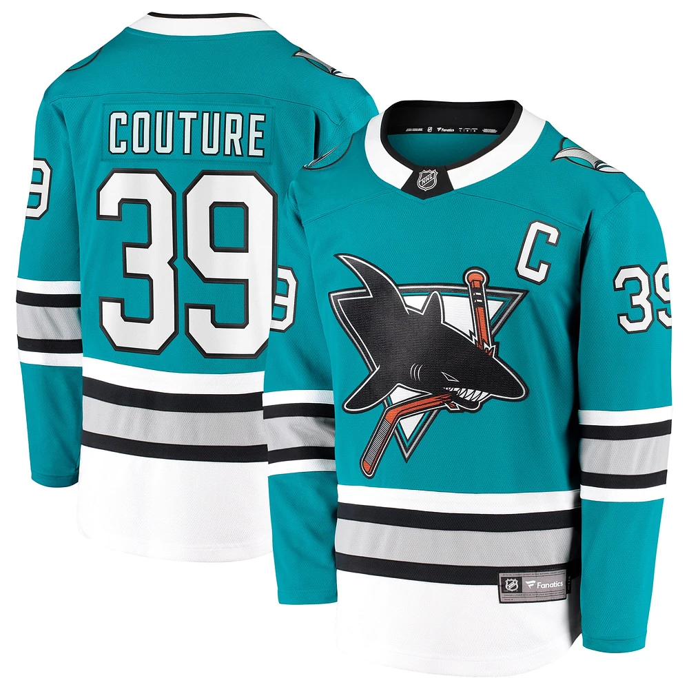 Fanatics pour hommes Logan Couture Sarcelle San Jose Sharks 30e anniversaire Premier Breakaway Player Maillot