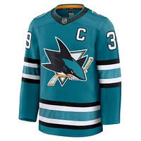 maillot Fanatics Logan Couture Teal pour homme, domicile de qualité supérieure des Sharks San Jose