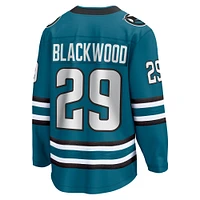 Men's Fanatics Mackenzie Blackwood Teal San Jose Sharks Home Breakaway Jersey