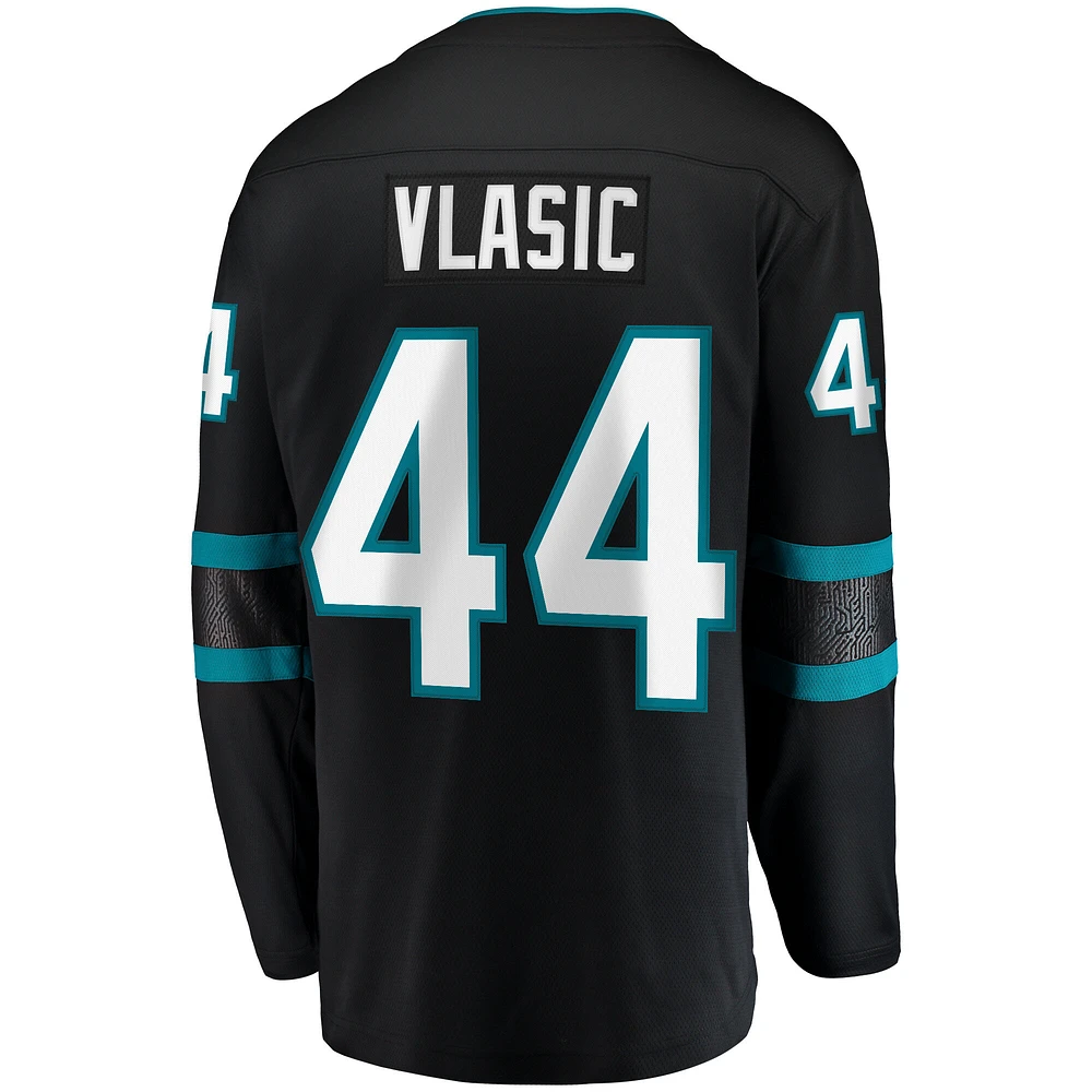 Maillot de joueur Premier Breakaway des Sharks San Jose Fanatics Marc-Edouard Vlasic noir pour hommes