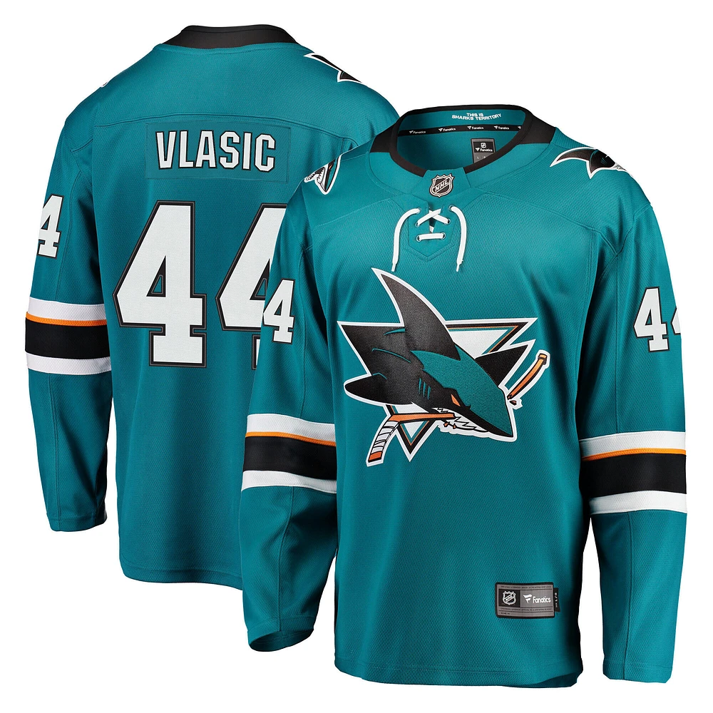 Maillot de joueur Premier Breakaway des Sharks San Jose Marc-Edouard Vlasic Fanatics pour hommes