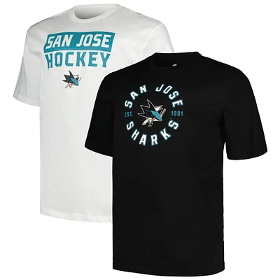 Ensemble de 2 t-shirts Fanatics San Jose Sharks Big & Tall pour hommes