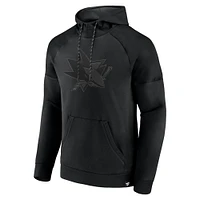 Men's Fanatics  San Jose Sharks Black Ice Defender Raglan Pullover Hoodie
