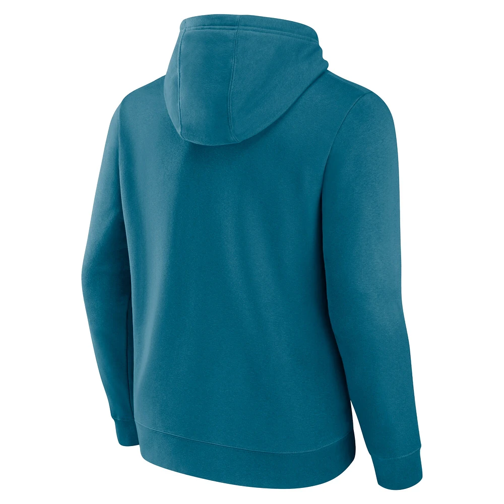Sweat à capuche authentique Pro pour hommes Fanatics Sarcelle San Jose Sharks