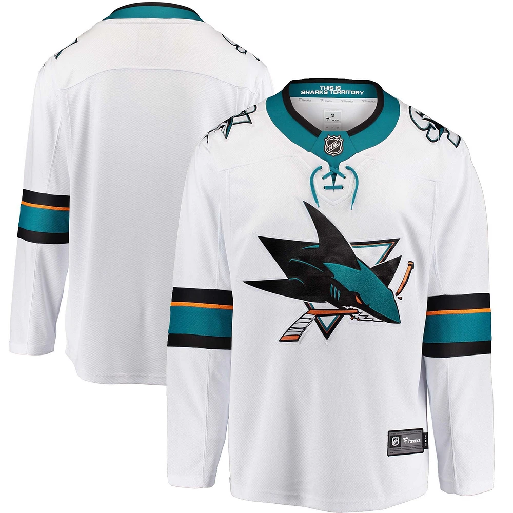 Men's Fanatics White San Jose Sharks Breakaway - Blank Jersey