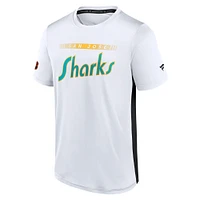 Men's Fanatics White San Jose Sharks  Special Edition 2.0 Authentic Pro Tech T-Shirt