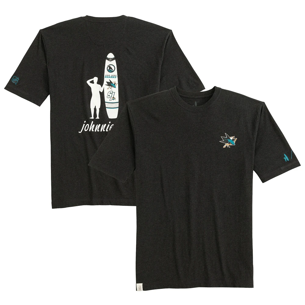 T-shirt Spencer chiné San Jose Sharks anthracite pour homme Johnnie-O