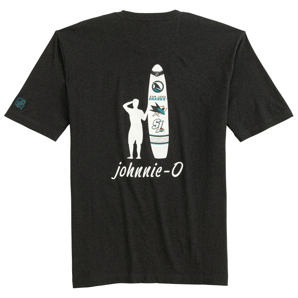 T-shirt Spencer chiné San Jose Sharks anthracite pour homme Johnnie-O