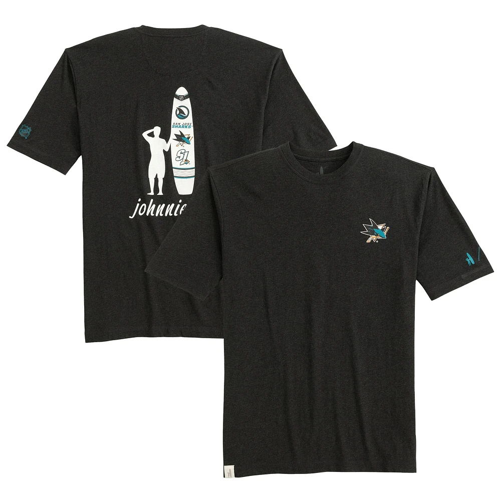 T-shirt Spencer chiné San Jose Sharks anthracite pour homme Johnnie-O