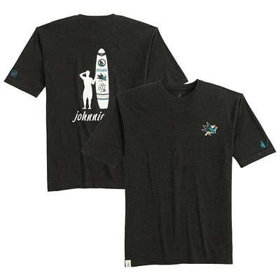 T-shirt Spencer chiné San Jose Sharks anthracite pour homme Johnnie-O