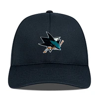Casquette ajustable structurée Zephyr Insignia Core pour homme des Sharks de San Jose, noire, Levelwear