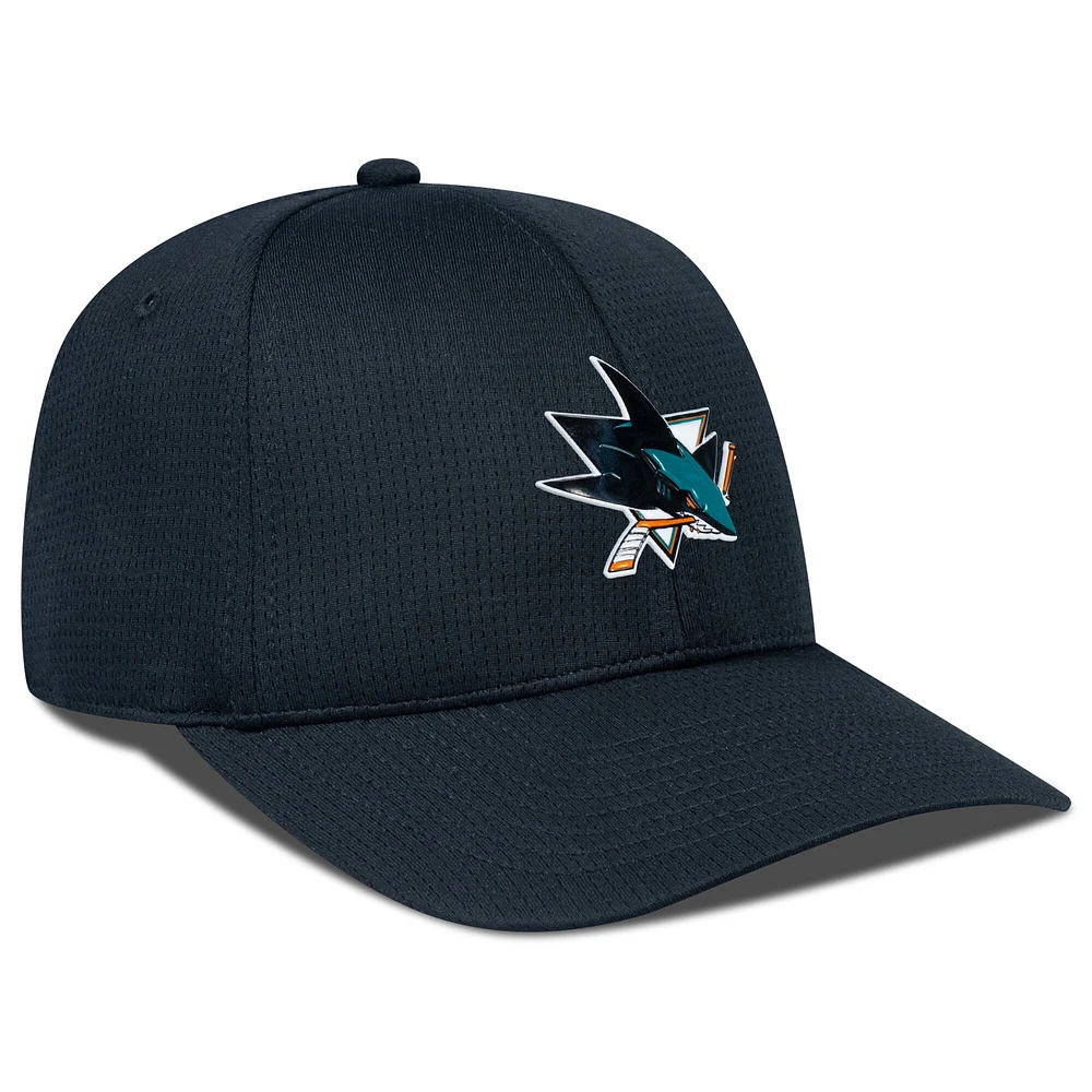 Casquette ajustable structurée Zephyr Insignia Core pour homme des Sharks de San Jose, noire, Levelwear