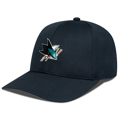 Casquette ajustable structurée Zephyr Insignia Core pour homme des Sharks de San Jose, noire, Levelwear