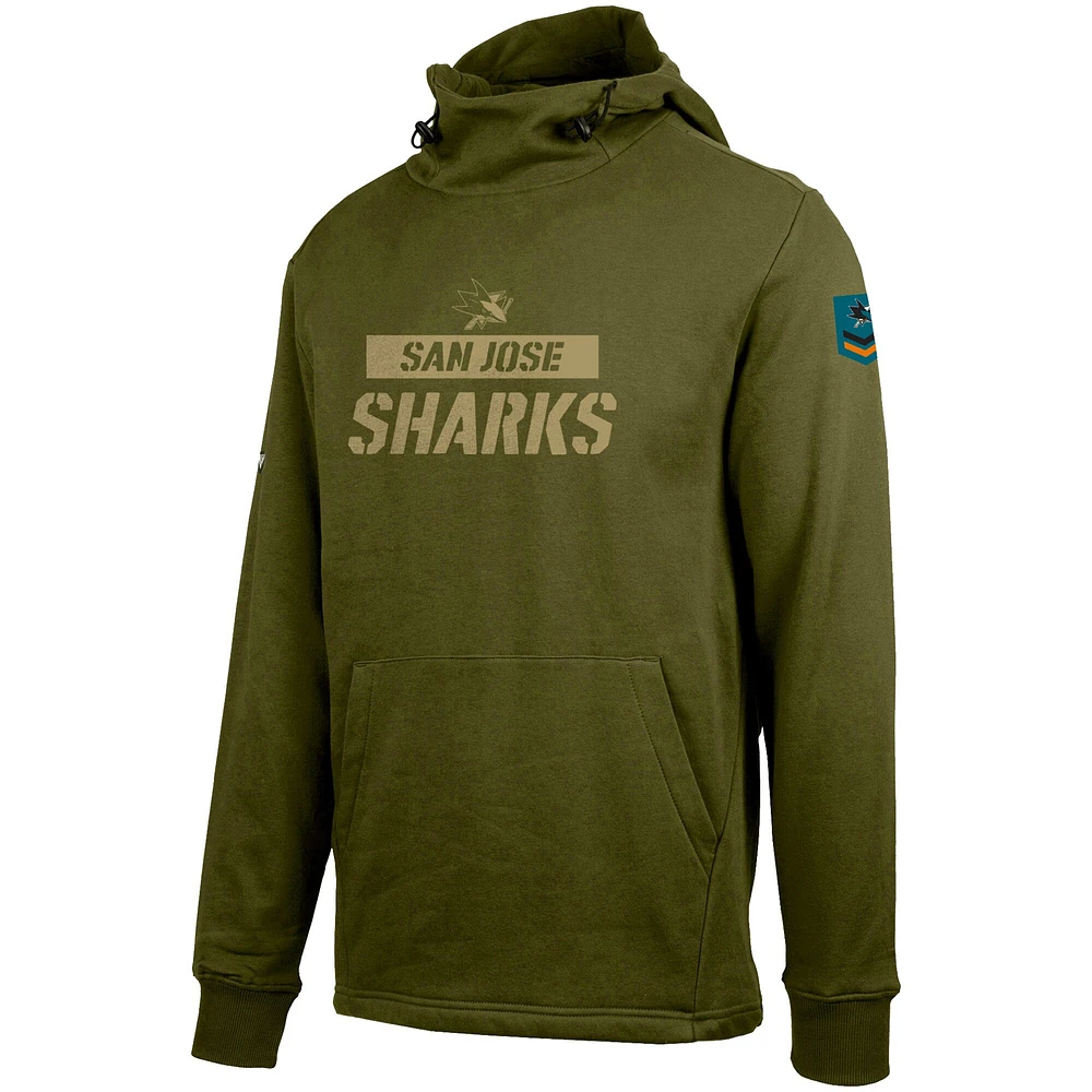 Chandail à capuchon enfiler Delta Shift des Sharks de San Jose Levelwear vert pour homme