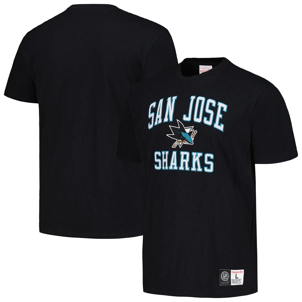 Men's Mitchell & Ness Black San Jose Sharks Legendary Slub T-Shirt