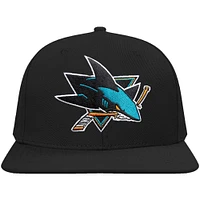 Men's Pro Standard  Black San Jose Sharks Core Classic Logo Snapback Hat