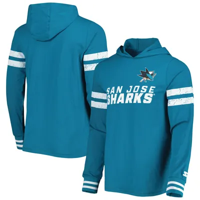 San Jose Sharks Starter Offense Long Sleeve Hoodie T-Shirt - Teal