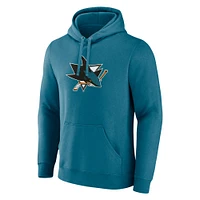 Sweat à capuche logo principal pour homme avec Teal San Jose Sharks