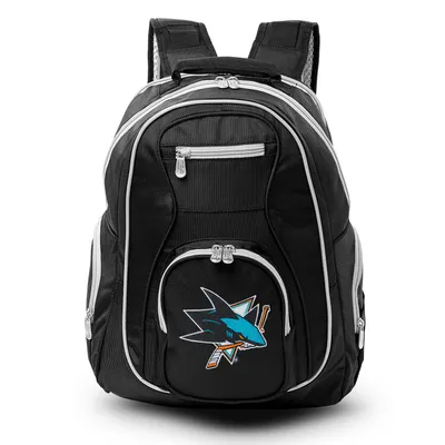San Jose Sharks MOJO Trim Color Laptop Backpack - Black