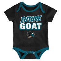 Ensemble de trois bodies pour nouveau-né des San Jose Sharks Loyal Buddies