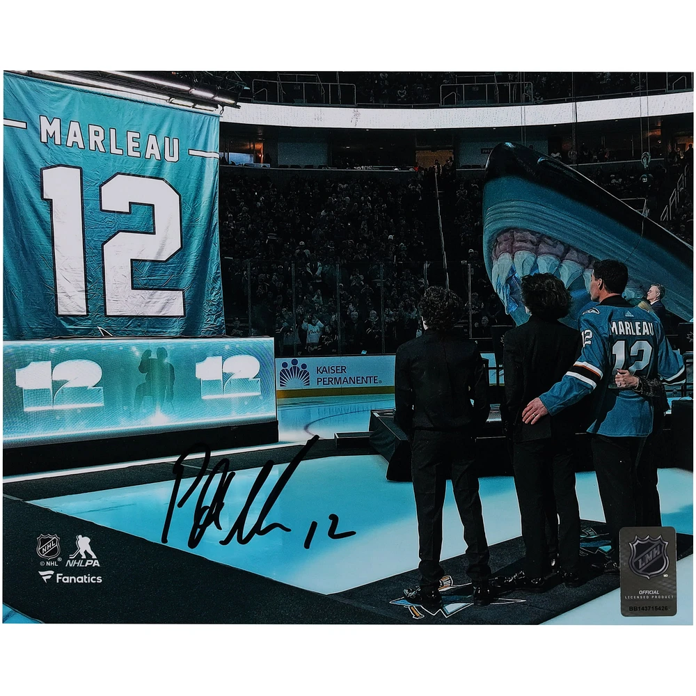 Photographie autographiée de Patrick Marleau des Sharks de San Jose pour son départ à la retraite