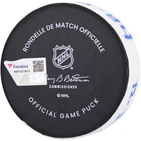 Rondelle de but utilisée par Ryan Carpenter pour le match des Sharks de San Jose du 3 décembre 2023 contre les Rangers de New York