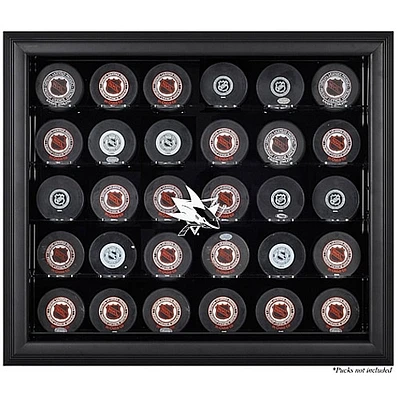 Vitrine noire pour 30 rondelles des Sharks de San Jose