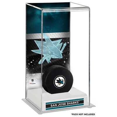 Grand étui de luxe pour rondelle de hockey des Sharks de San Jose