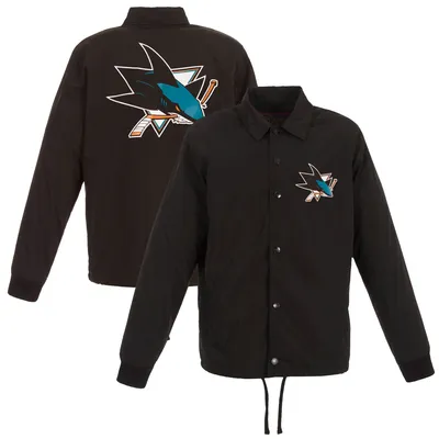 San Jose Sharks JH Design Reversible Full-Snap Jacket - Black