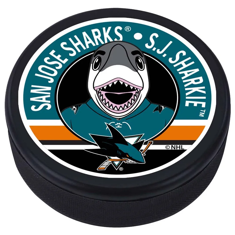 San Jose Sharks - Mascot Design Hockey Puck