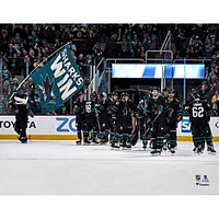 Photo de célébration l'équipe non signée des Sharks San Jose 2019-20