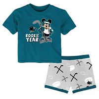 Ensemble t-shirt et short Disney Rookie Year des Sharks de San Jose pour tout-petit