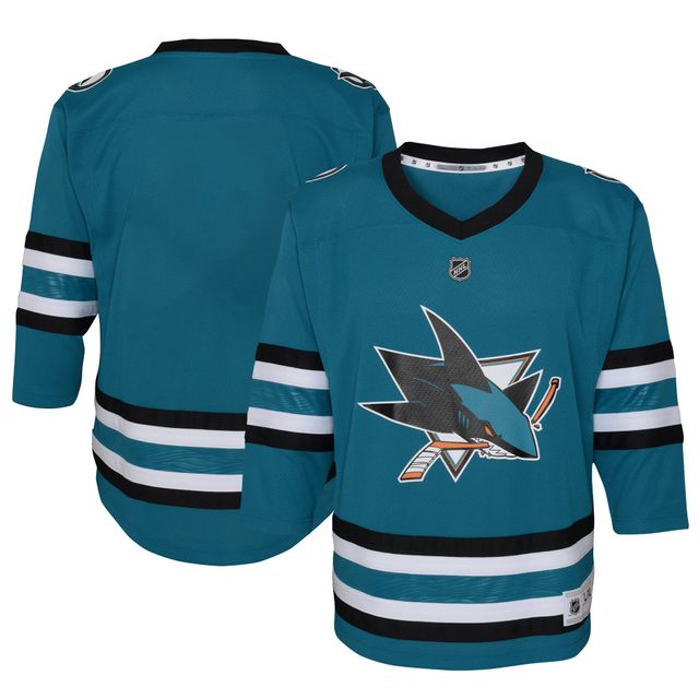 Maillot réplique domicile des Sharks de San Jose bleu sarcelle pour tout-petit