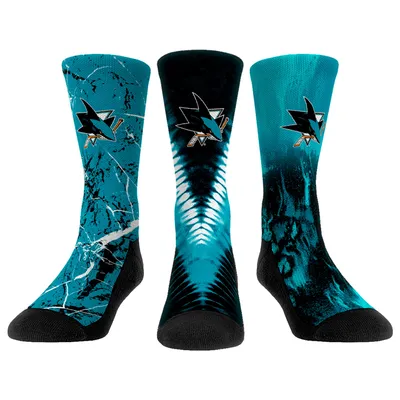 San Jose Sharks Rock Em Socks Unisex Three-Pack Crew Set