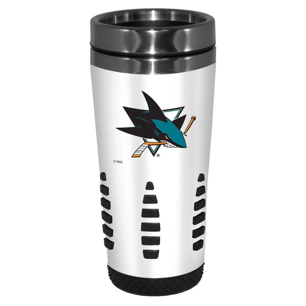 White San Jose Sharks 16oz. Huntsville Travel Mug