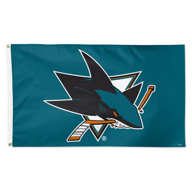 WinCraft San Jose Sharks 3' x 5' Drapeau simple face avec logo principal