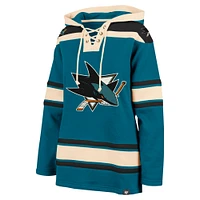 Women's '47  Teal San Jose Sharks Superior Lacer Pullover Hoodie