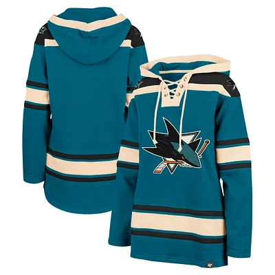 Sweat à capuche enfiler Superior Lacer Teal San Jose Sharks '47 pour femme