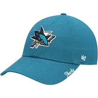 Women's '47 Teal San Jose Sharks Team Miata Clean Up Adjustable Hat