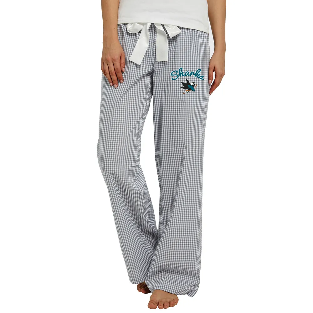 Women's San Jose Sharks Concepts Sport Black Breakthrough Allover Logo Sleep  Pants