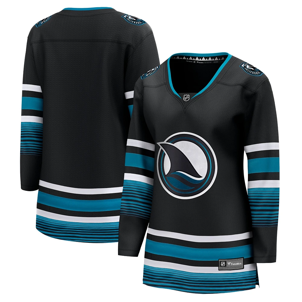 Maillot Fanatics noir San Jose Sharks Alternate Premier Breakaway pour femmes