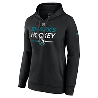 Women's Fanatics Black San Jose Sharks Alternate Wordmark Fleece Pullover Hoodie